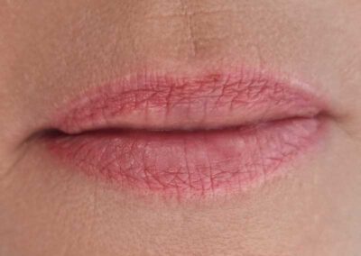Lippenvollschattierung vor WOW-Lippen Permanent Make Up Behandlung bei mAdame Kosmetik